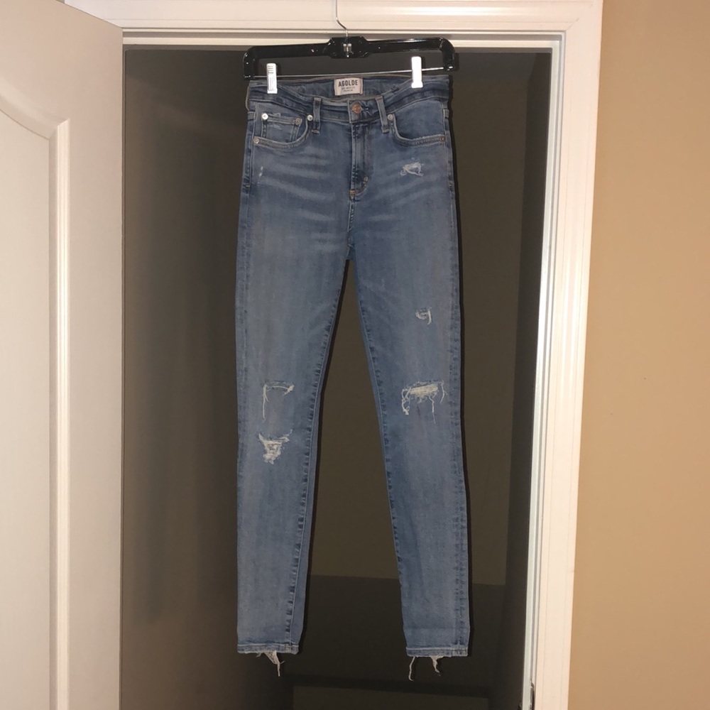 Agolde Sophie Distressed Skinny Jeans, Size 26.
